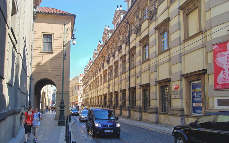 2 - Křižovnická Street running alongside the historic Klementinum complex in the Old Town of Prague